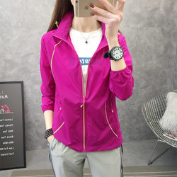 Clear outdoor sunscreen clothing female splashing water splashing sunscreen coat ultra -thin skin trench jacket nails