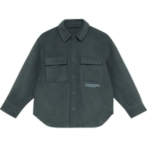 Pomme Peng Ma Jacket Solid Color Large Pocket Decoration Autumn and Winter Clothes for Men Boys Children Jiangnan Buyi Children