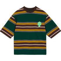 Maowei] pomme Pengma T-shirt mid-sleeve cotton striped retro spring and summer clothing for boys and girls Jiangnan cloth big children