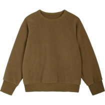 pomme Pengma sweatshirt pullover velvet comfortable solid color autumn and winter clothing for boys and girls Jiangnan cloth big children