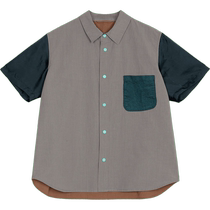 Pomme Pengma shirt short-sleeved cotton contrasting color matching trendy spring and summer clothing for boys and girls Jiangnan cloth children