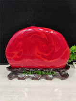  Boutique Nanfeng chicken blood stone rough stone strange stone ornaments ornamental stone Natural red stone Bogu rack collection town house stone