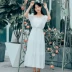 Mùa hè rất cổ tích váy trung quốc Pháp váy siêu cổ vai nữ sinh viên Pháp váy retro qua đầu gối - Sản phẩm HOT