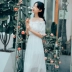 Mùa hè rất cổ tích váy trung quốc Pháp váy siêu cổ vai nữ sinh viên Pháp váy retro qua đầu gối - Sản phẩm HOT váy đầm trung niên cao cấp Sản phẩm HOT