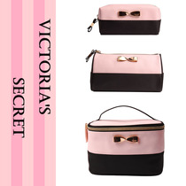 VS black powder stitching new knot wash bag bow makeup bag Travel storage bag