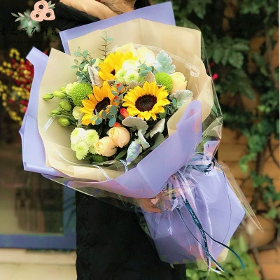 Панжи цветочный цветочный экспресс Экспресс те же городские фестивалы фестивалей под подсолнечники цветы, Западный район Западный район Магазин Цветок