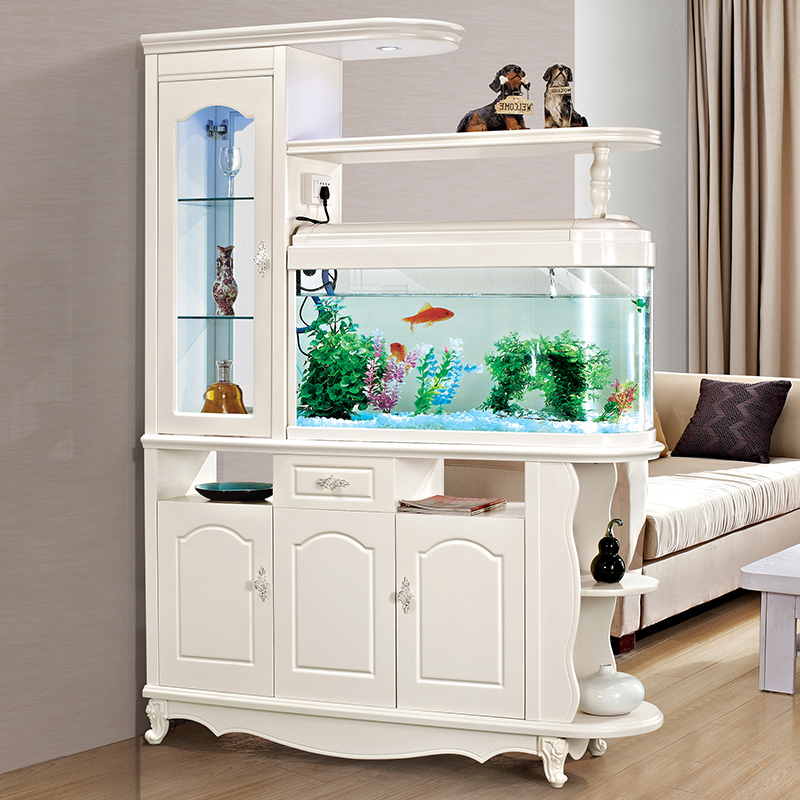 European-style living room fish tank cabinet door partition cabinet entrance hall cabinet double-sided wine cabinet room hall cabinet decorative cabinet shoe cabinet