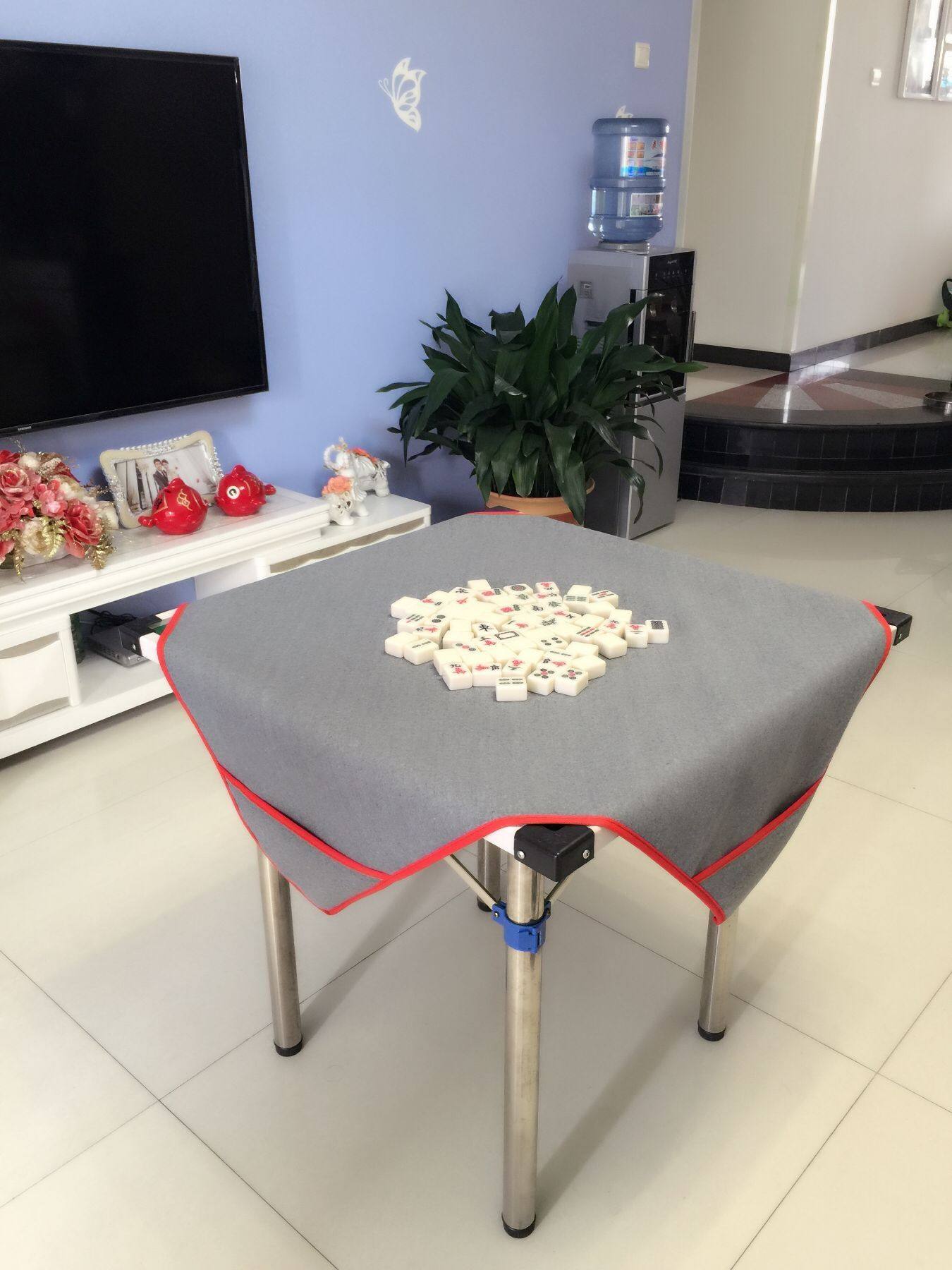 Square mahjong tablecloth Household hand rub size poker blanket washable silent silencer table mat Non-slip