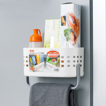 Japan asvel magnetic suction non-punching rack kitchen supplies non-perforated refrigerator side storage rack