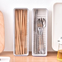 Japanese chopsticks storage box household tableware kitchen storage chopsticks Box Flat insect-proof knife and fork chopsticks cage
