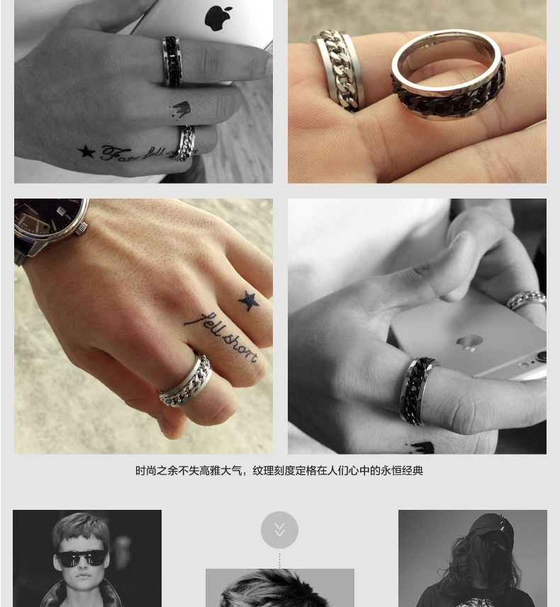 Bague homme ZEBROD     en Acier au titane - Ref 3088019 Image 8