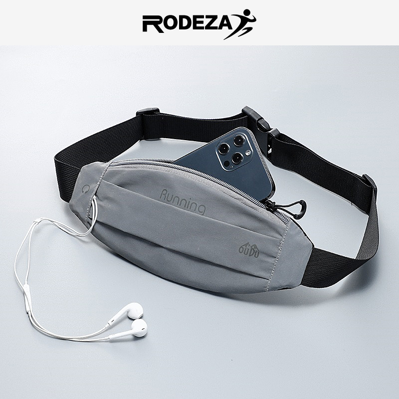 Running Mobile Phone Waist Bag, Unisex, Multi-Functional Sports Fitness Belt Bag, Reflective Night Running Equipment, Waterproof and Invisible