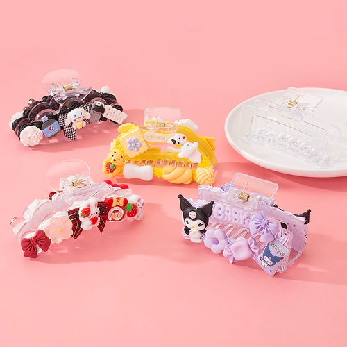 Заколка для волос, набор материалов ручной работы, милая кремовая заколка-крабик, декоративный аксессуар, перчатки, комплект, DIY