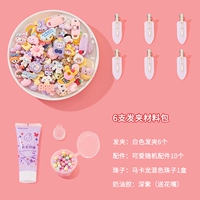 Заколка для волос, набор материалов, 6 шт