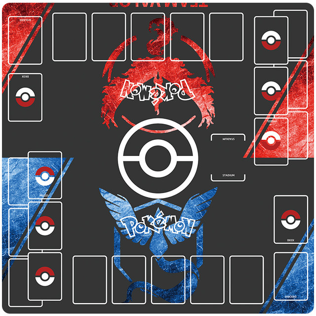 Pokémon battle mat mat mat PTCG card mat card battle plate double mat ກ່ອງເກັບຮັກສາ Yu-Gi-Oh