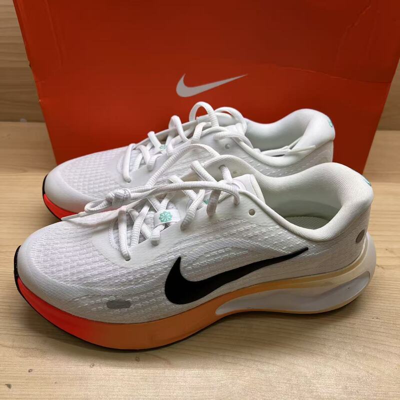 Nike Journey Run Comfortable, Stylish, Wear-Resistant Low-Top Running Shoes for Men, White, Black, Orange Ih7329
