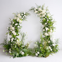 Forest-style horn arch floral set custom-made simulated plants artificial flowers gardening layout store window activity flowers