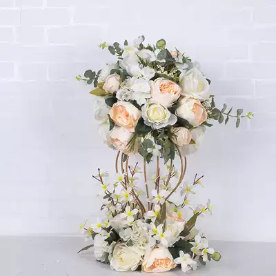 Silk flower wedding simulation flower table flower road guide window decoration props Flower Ball arrangement wedding table sign-in table ornaments