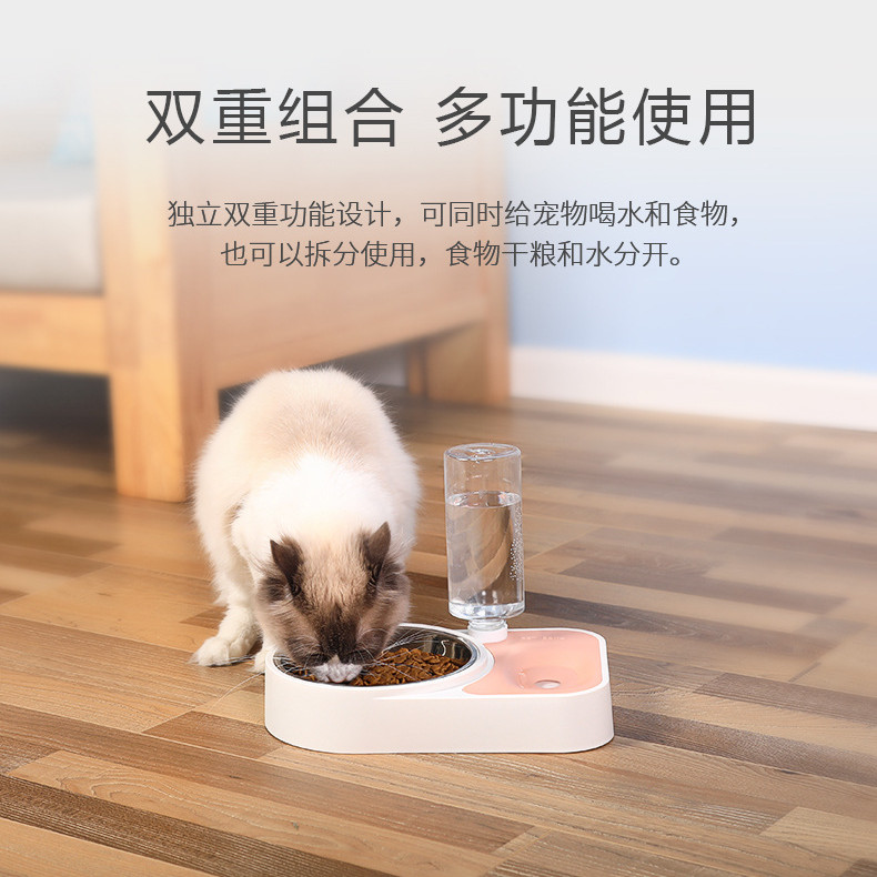 Dog bowl cat bowl cat rice bowl anti-overturn pet drinking water bowl dog food bowl food bowl cat food double bowl food supplies