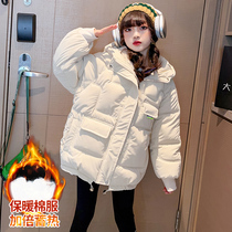 Girls down cotton cotton clothes 2023 new childrens Han - yang girl with thin thicker cotton coat