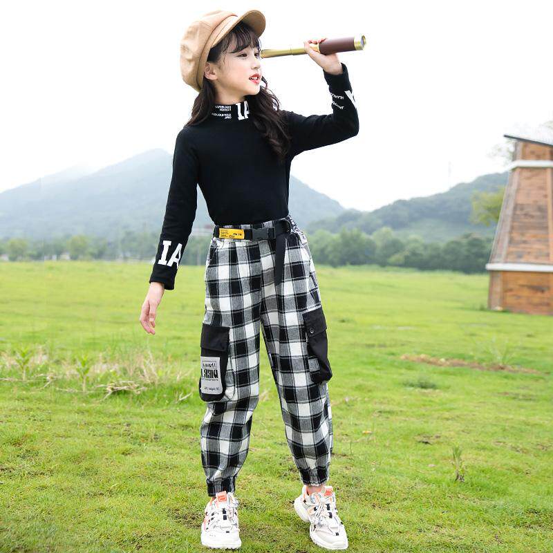 Net red girls autumn suit 2023 new Korean version of fashionable children casual and autumn girls two pieces