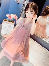 Girls Han suit summer dress 2022 new childrens ancient dress Skirt China Wind Summer Improved Don Dress Superfairy Dress