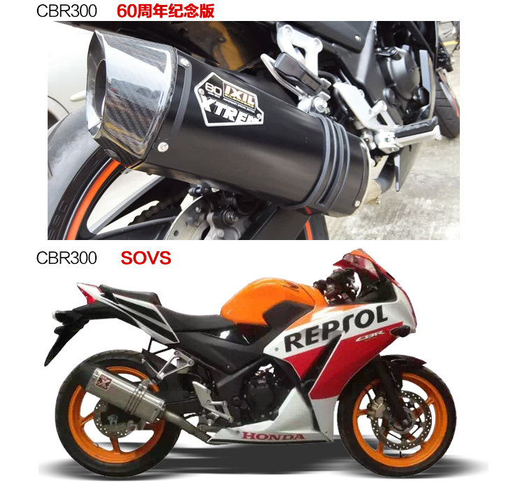 Đầu máy tốc độ Bo Sundiro Honda mắt bão CBF190R / 500X CBR300 IXIL tỷ ống xả sir - Ống xả xe máy pô xe máy