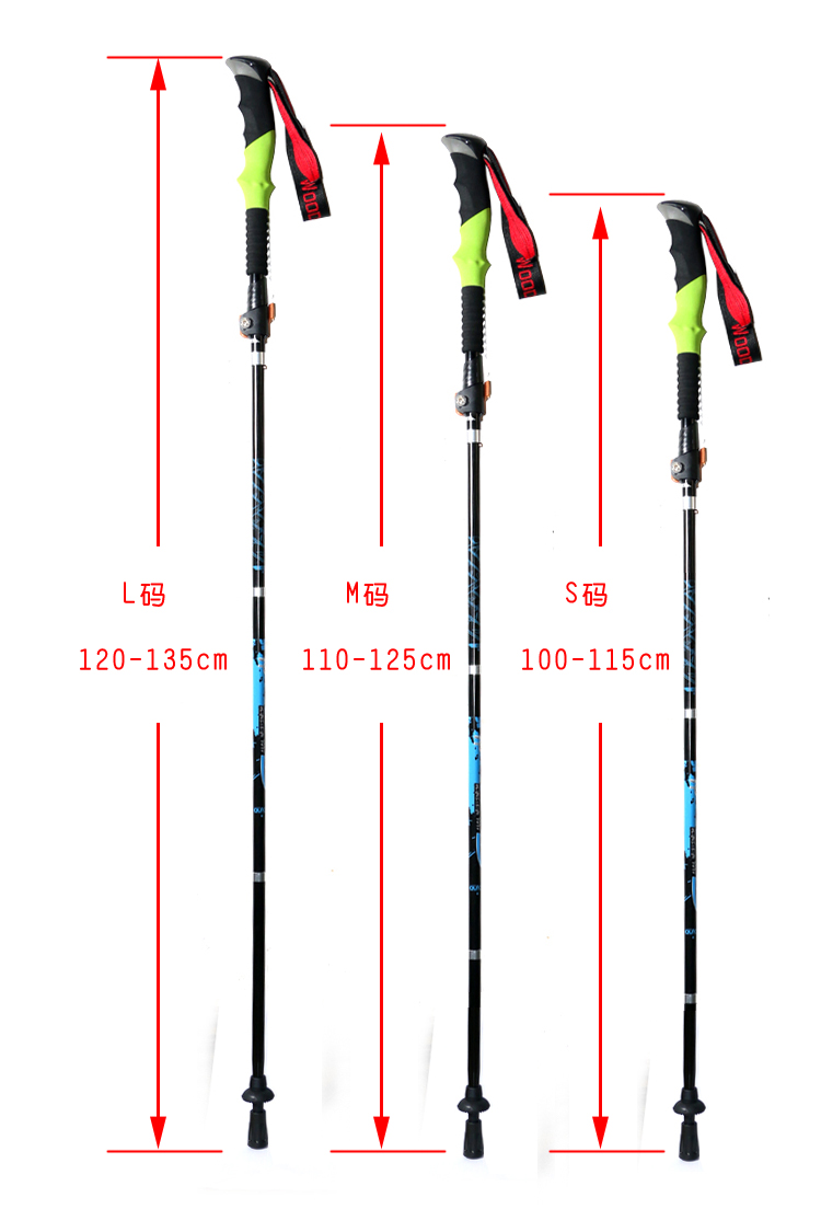 Kiến gỗ khóa ngoài trời gấp 7075 nhôm trekking lưu trữ chỉ 37 cm - Gậy / gậy gậy cho người cao tuổi