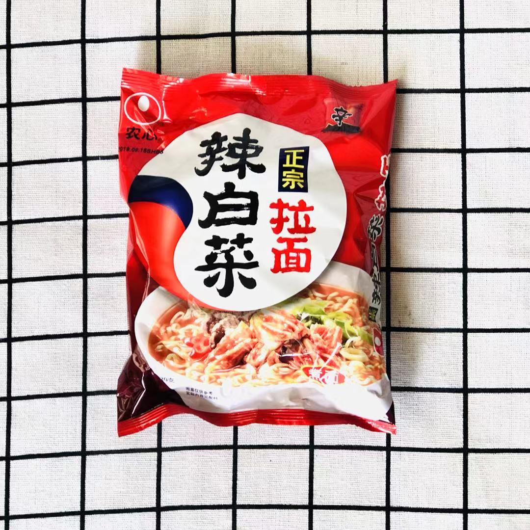 Nongxin Spicy Cabbage Ramen Authentic Korean flavor Instant noodles Instant noodles Bag Boiled noodles Instant noodles Soup Noodles 120g