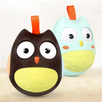 Owl tumbler with swaying eyes baby rattle educational soothing toy for newborns aged 0-1-2 years old