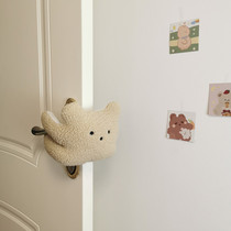 Korean in wind bear Lamb - fluff childrens clamp - proof door door bar door - door handle hanging in baby room door handle