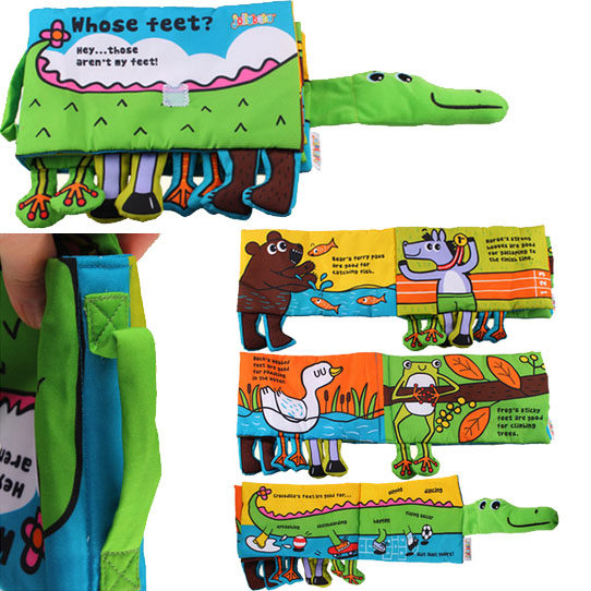 Crocodile tail tore loud paper books baby hand stereo early teaching books 01 - 2 - 3 years old baby puzzle toys