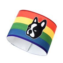 soccerjunky soccer dog rainbow soccer captain armband children and adults wrap-around belt with anti-removal sleeve