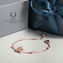 AWNL Arctic Star River lucky bracelet female S925 silver niche ins light luxury simple to send girlfriend birthday gift