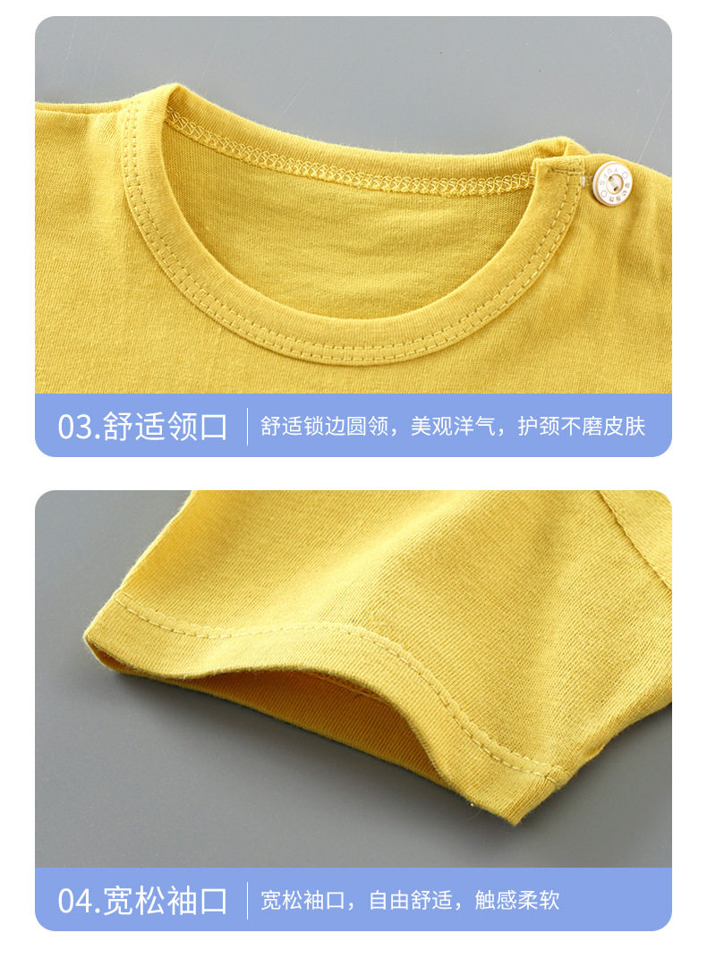 Kids Cotton Short Sleeve Summer Outfit Set - Boys & Girls Korean Style Clothing O1CN01T68aHr1XDDATumfmS !!3314122889