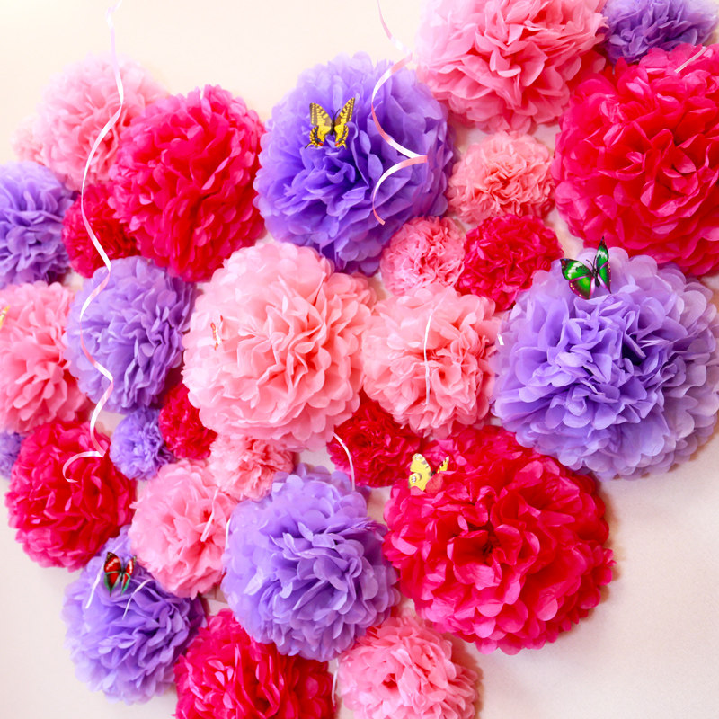 Paper flower ball decoration ornaments wedding wedding supplies romantic European-style wedding wedding room scene layout props decoration