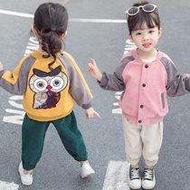Mid-Boy Ocean Gas Jacket Fashion 2 Little Girl Spring Autumn Jacket Foreign Gas Cartoon 1-5 Girl Baby Autumn Clothes
