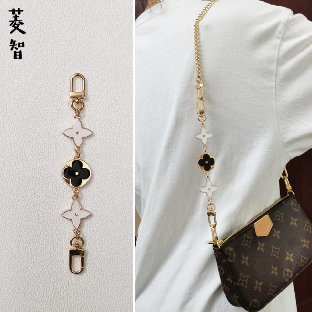 Bag short chain single buy underarm bag mahjong bag decorative shoulder strap lengthening extension chain transformation and replacement of four-leaf clover fine