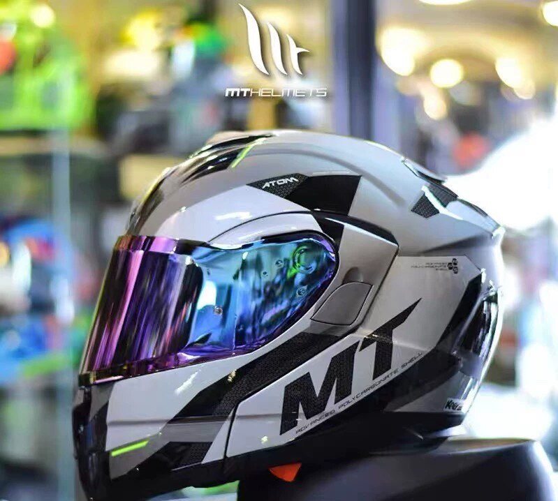 Spanish MT Motorcycle Unveiled Helmet Double Lens for Men and Women Cycling Warm Helmets