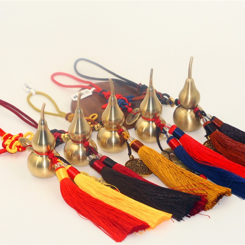 Tibet Copper Money Jiugong Gossip Pure Bronze Pendant Gourd Foru Pendant Car Pendant Car Ornament Accessories