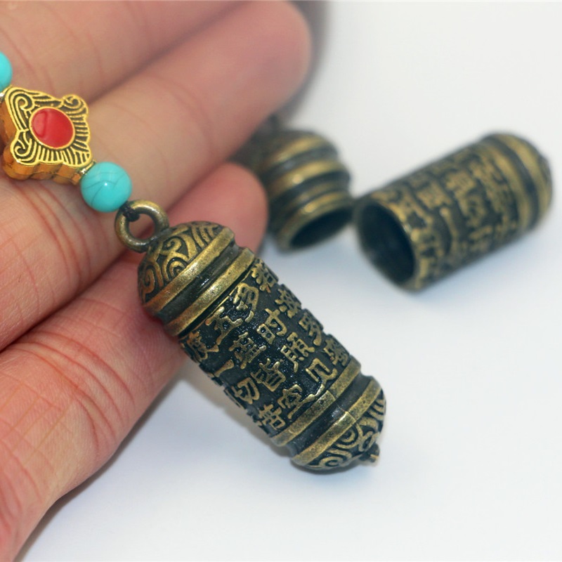 Tibet Featured Pure Copper Pendant Gau Box Pendant Bag Pendant Car Key Buckle Hanging Ornament Accessories for men and women