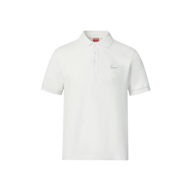 Kenzo Kenzo Takada Versatile Casual Lapel Solid Color Embroidered Polo Shirt Fg65Po1554Pu