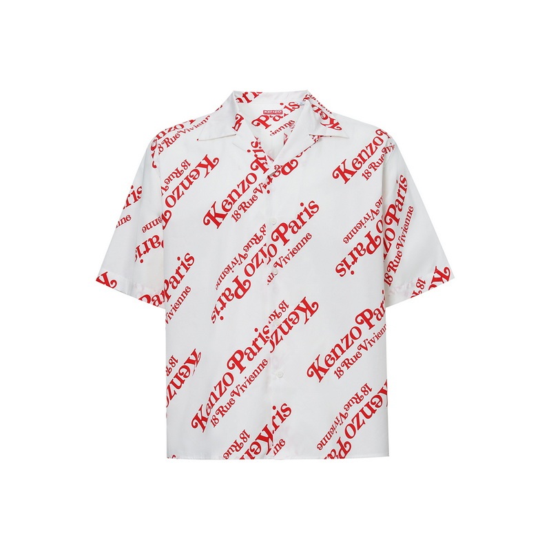 Kenzo Kenzo Takada's New Spring and Summer Fashion Logo Printed Short-Sleeved Shirt with Lapel Collar for Men and Women