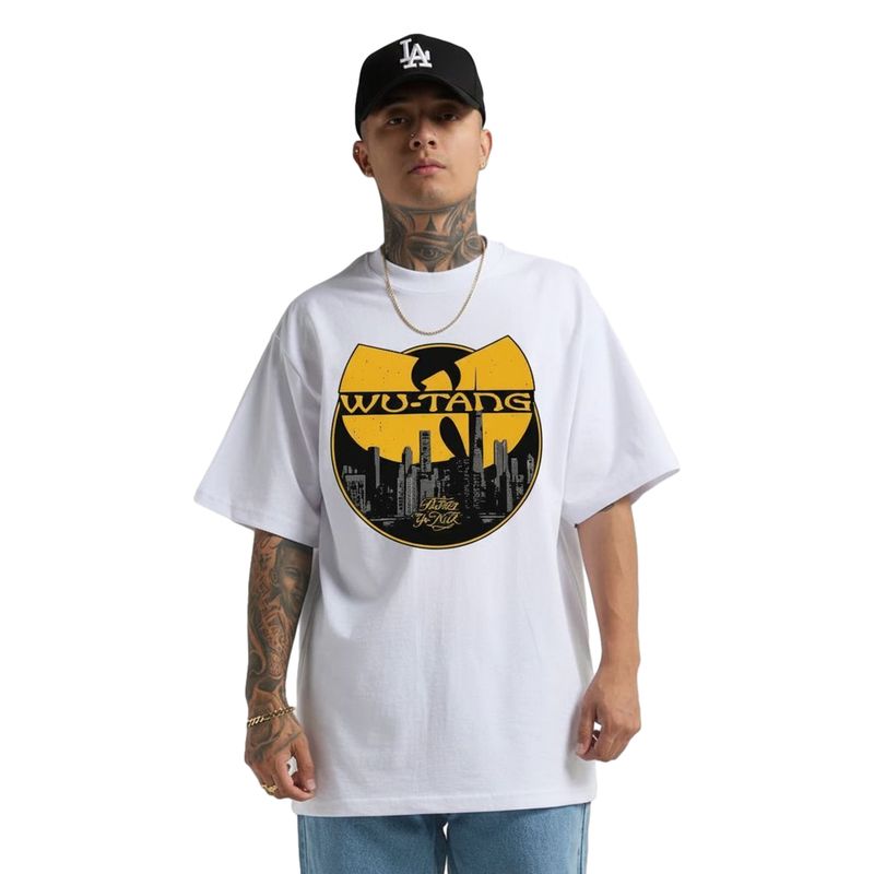 Classic Wudang School Wutang Classic East Coast Hiphop Rap Hip-Hop Street Dance Oversized Cotton Short-Sleeve T-Shirt Summer
