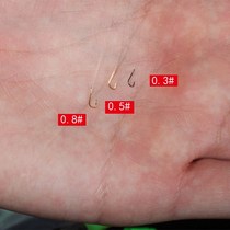 Gold embroidered fish hook with thorns Gold sleeve without thorns Finished thread double hook set 0 3 0 5 0 8 05 sleeve hook