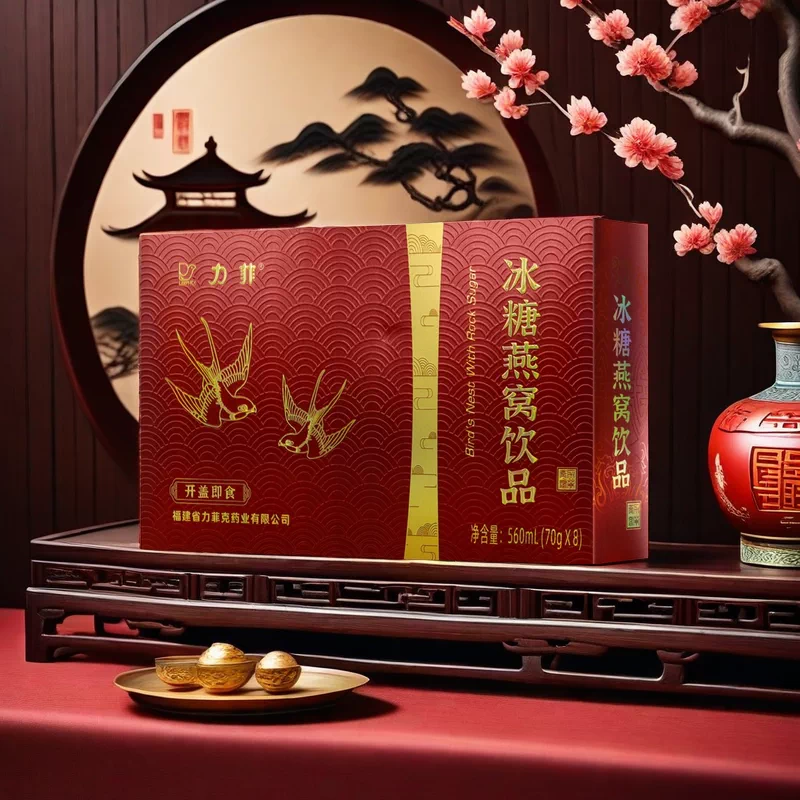 力菲牌冰糖燕窝饮品70mL/瓶*8瓶礼盒装送礼送健康