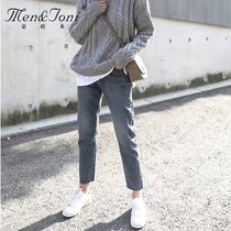 Men & Joni montomi pregnant women Jeans Spring and Autumn wear fashion casual ankle-length pants tide mom small feet pants