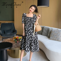 Men & Joni Montomi maternity women Summer foreign style collar slim fashion chiffon small Daisy dress tide mom