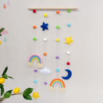 ins Wind rainbow hanging ornaments light luxury weaving childrens room wall decoration pendant kindergarten air hanging ornaments dreamnet