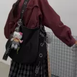 Корейская брендовая сумка через плечо wustaste vacanarchive в стиле ретро с круглым отверстием в стиле панк, мотоциклетная пригородная сумка через плечо